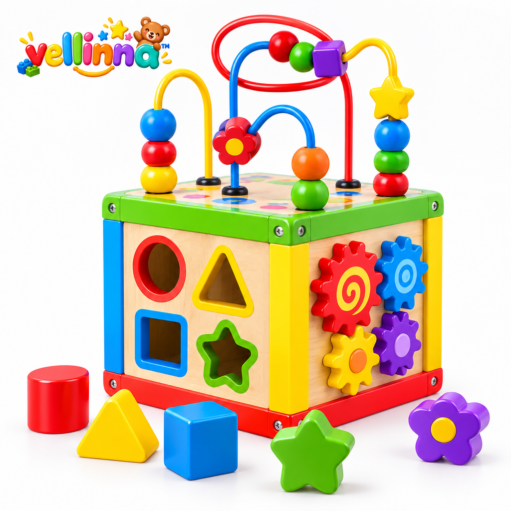 5-in-1 Wooden Activity Cube - image 1