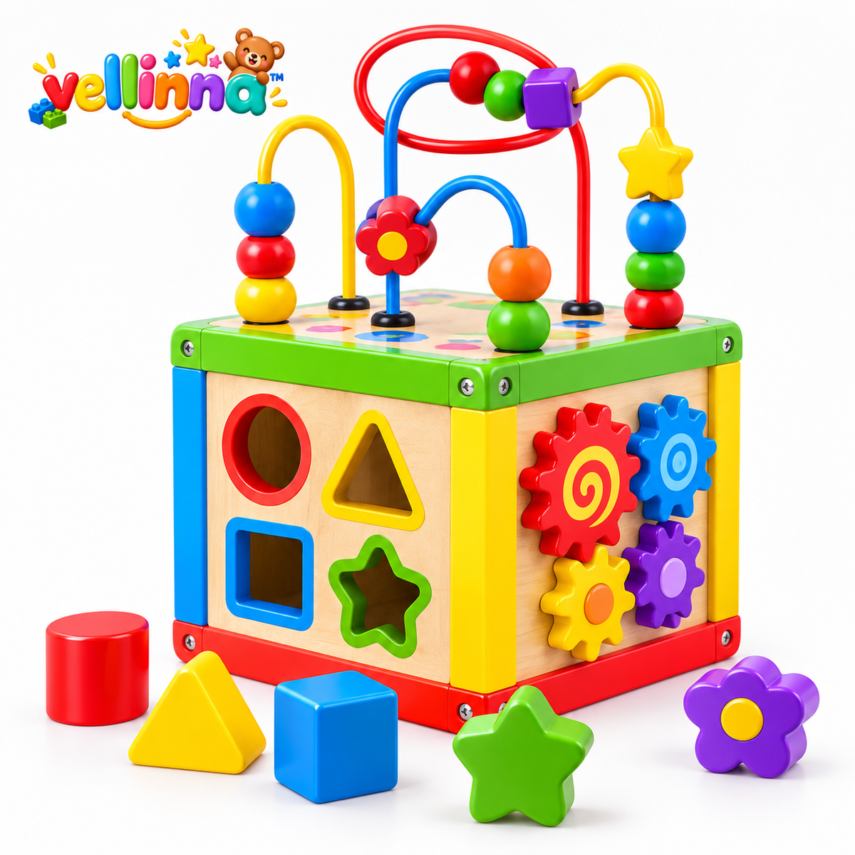5-in-1 Wooden Activity Cube - image 1