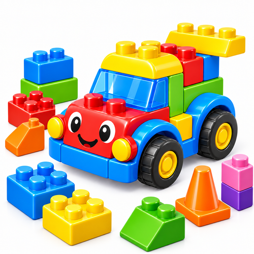 Build-and-Roll Block Truck Set - image 2