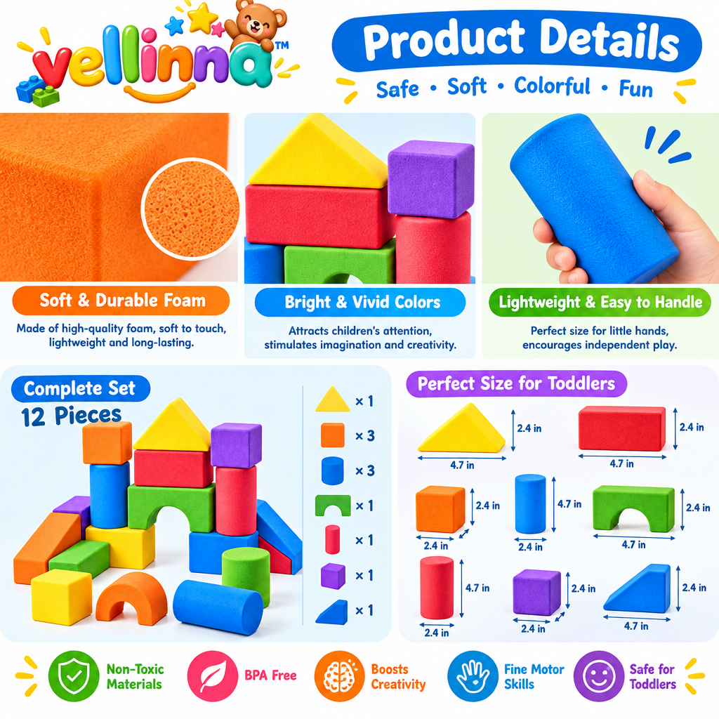 Soft Foam Shape Building Blocks - image 4