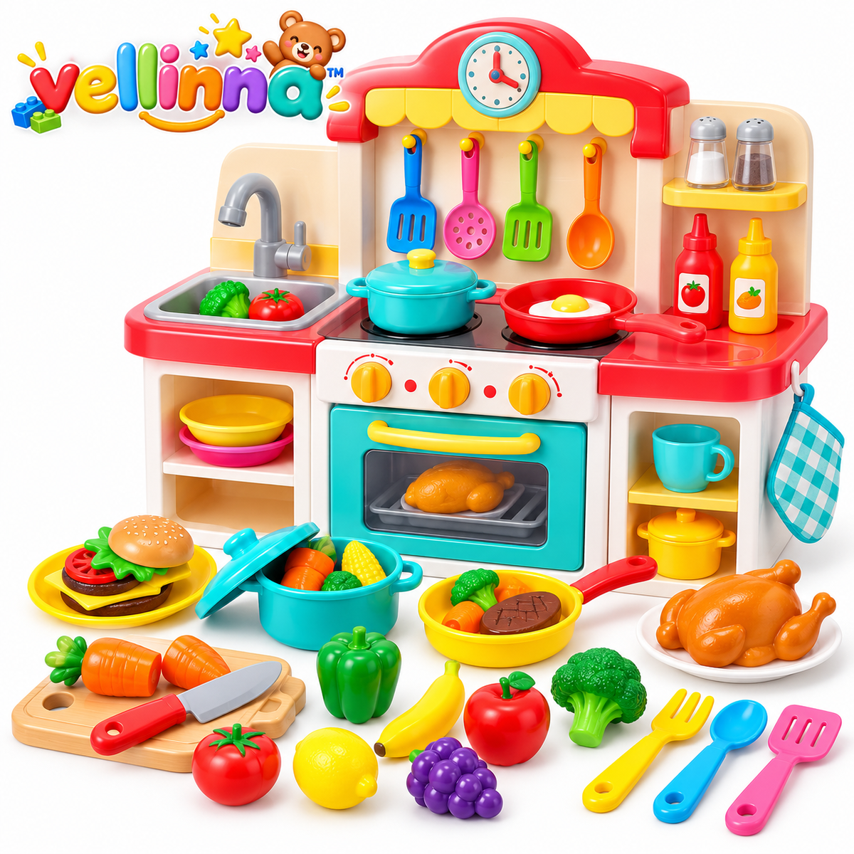 Deluxe Kids Kitchen & Food Playset - image 1