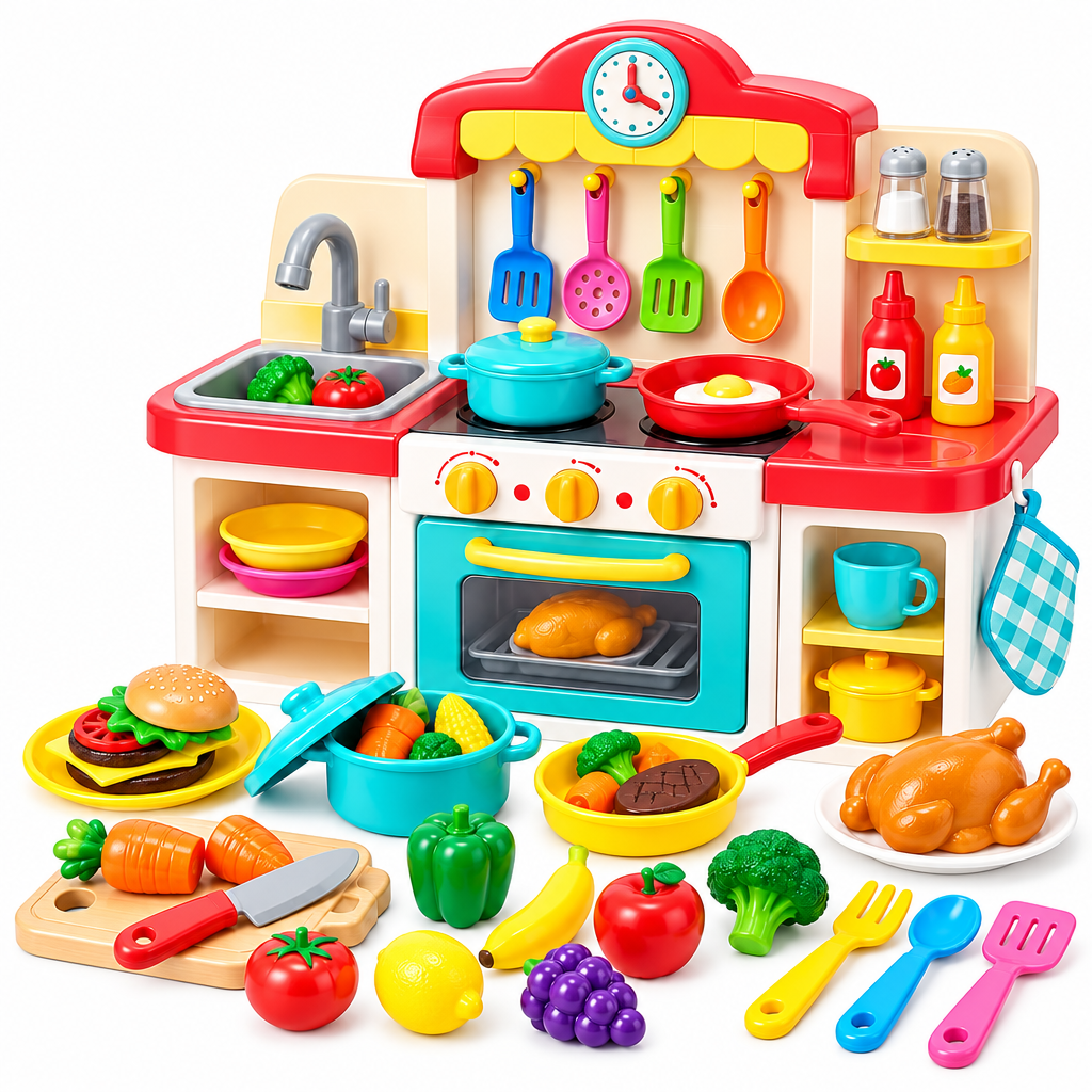 Deluxe Kids Kitchen & Food Playset - image 3